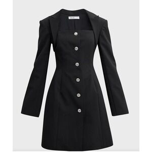 NWT Adeam Nancy Black Blazer-Shrug A-Line Dress Square Neckline Size 8
